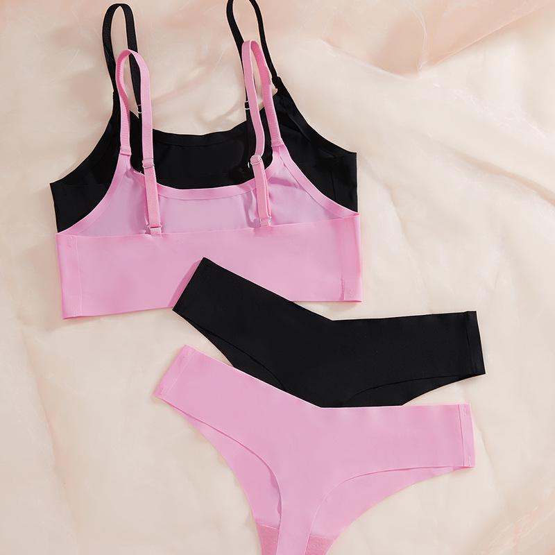 Damen Eisseide Nahtloses Bandeau-BH - Ohne Bügel, Buchstaben-Basis-Design, Schöner Rücken, Sexy Wickel.