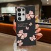 Pink Bowknot Print Matte Slim Case For Samsung S25 Ultra S24 FE S23 S22 A56 A36 A16 A55 A15 A35 A26 Leather Texture Soft TPU Shockproof Phone Cover