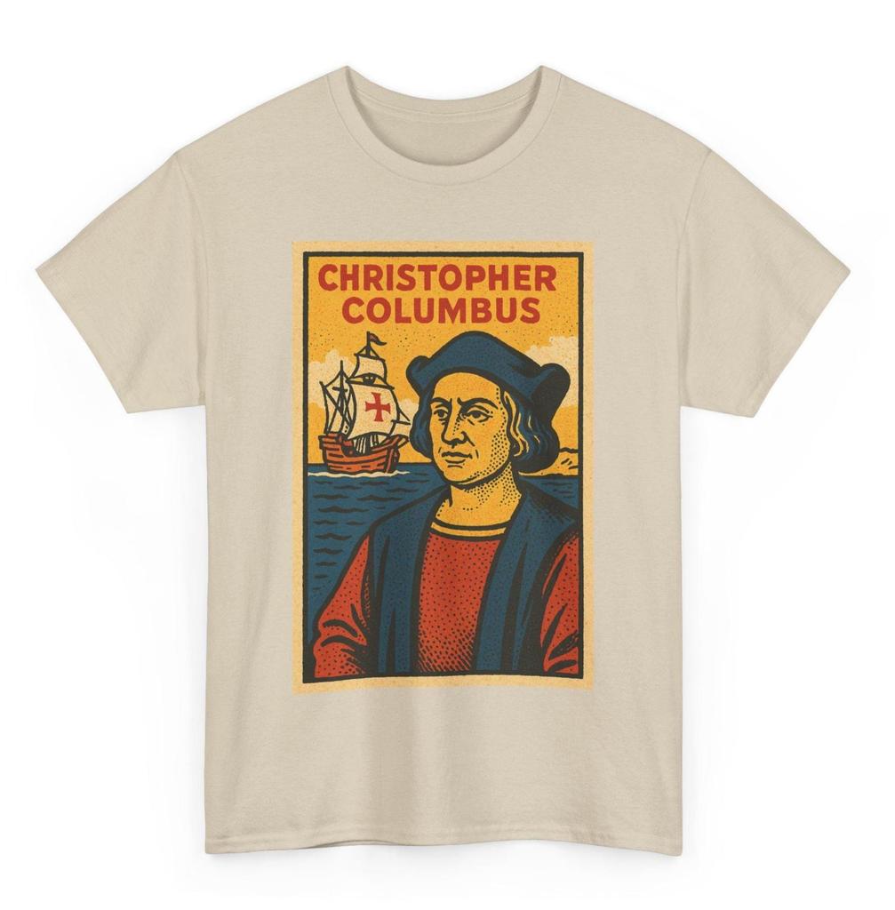 Christopher Columbus T-Shirt: Retro Comic Style Explorer Tee