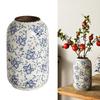 Rustics Farmhouses Ceramics Vases NonSlip Base Artistic Crackles Texture Florals Displays Living Room Accent