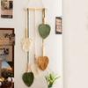 1PC Tapestry Bohemian Four-color Handwoven Wall Minimalist Leaf Modern Macrame DIY Hanging Scandinavian 70x25cm