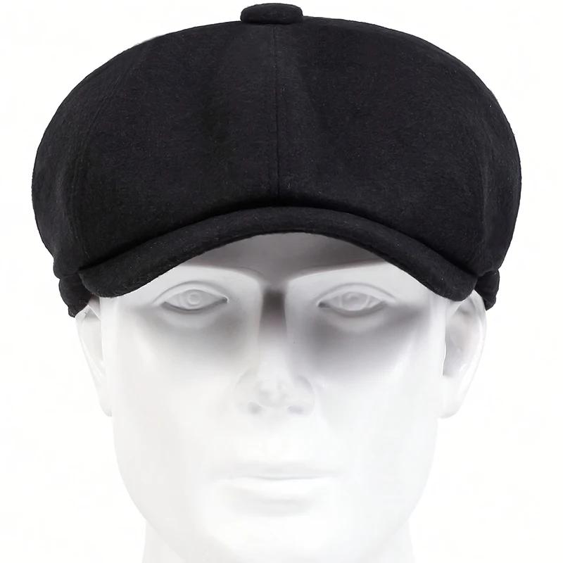Newsboy Brand Latest Fresh Wool Color Plain Solid School Old Vintage Caps Men British Painters Hats Spring Autumn Berets Flat Cap Hip Hop Urban