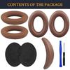 SOULWIT Earpads + Headband + Earpad Covers Replacement Kit for Bose QuietComfort 15 (QC15)/QuietComfort 2 (QC 2) Headsets, Anti-Dust Cushions (Coffee)