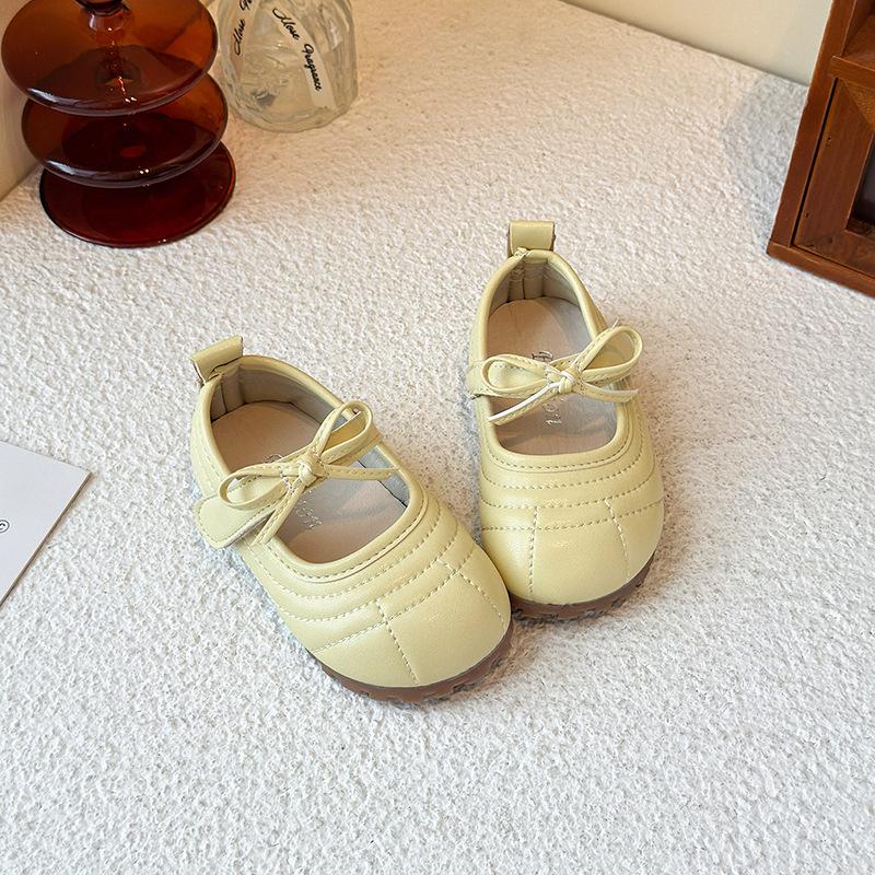 Girls' Leather Shoes 2025 Spring and Autumn New Children's Shoes Little Girl Princess Shoes Soft-soled Doudou Shoes Baby Single Shoes Trend