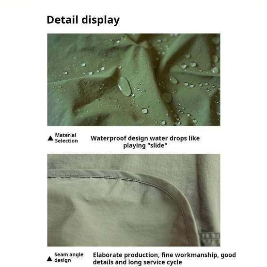 Nylon Apron Waterproof Stain-proof Casual Waistcoat Apron Solid Color Sleeveless Vest Workwear with Pockets for Kitchen Crafting