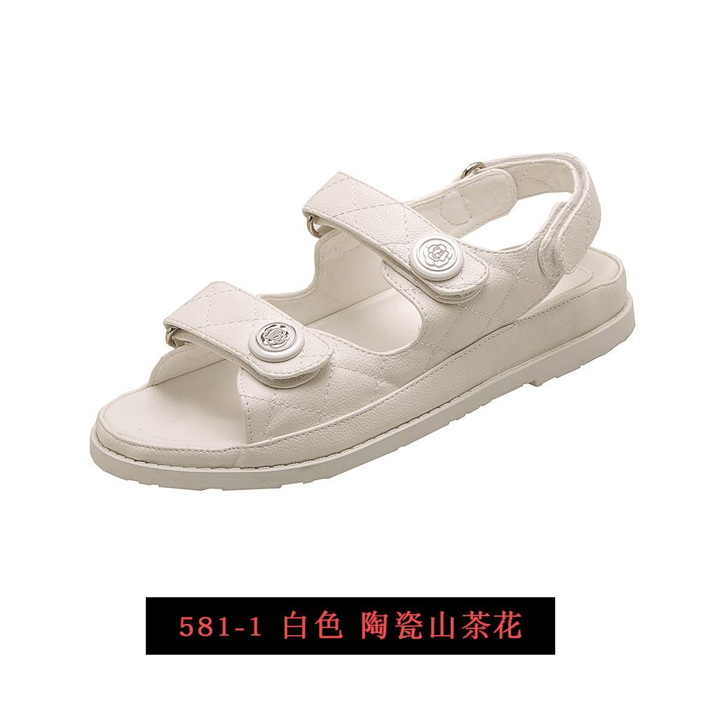 Sandali platform da donna estate nuovi versatili stile sportivo Velcro piccolo stile fragrante sandali scarpe romane