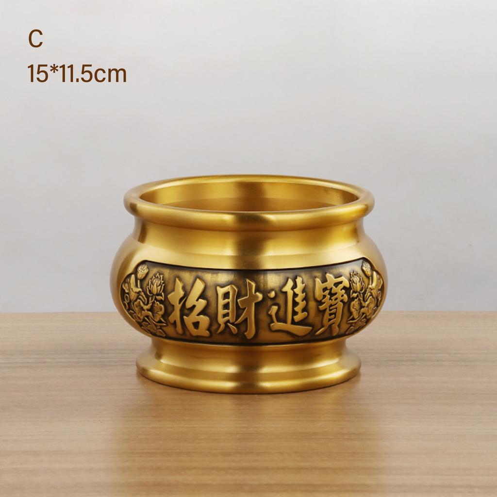 Vintage Brass Incenses Holders for Luck Chineses Styles Carving Incenses Burners Home Decoration Craft for Prosperity