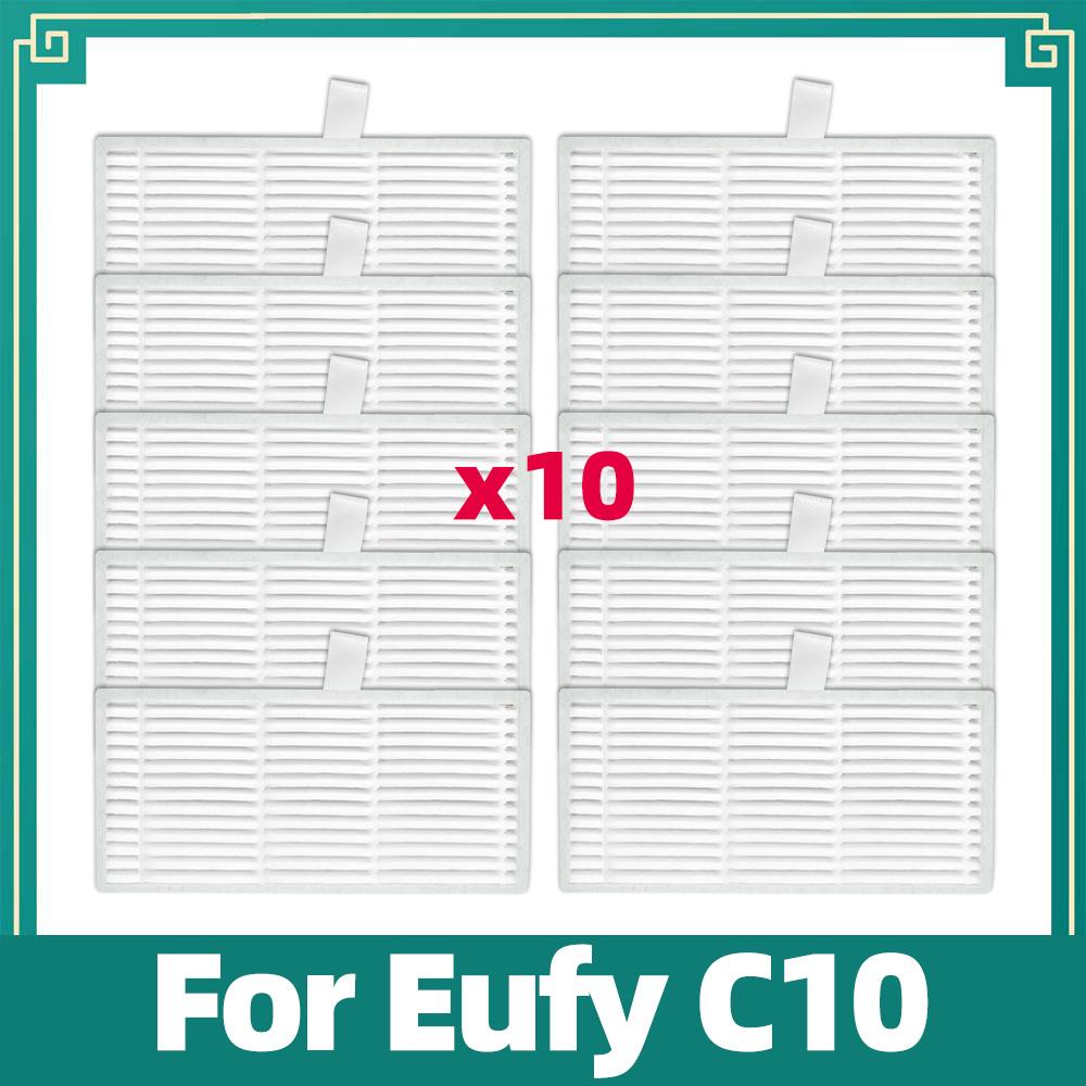 Ersatz Hauptbürste, Seitenbürste, HEPA-Filter & Staubbeutel passend für Eufy C10 Roboterstaubsauger Zubehör Ersatzteile