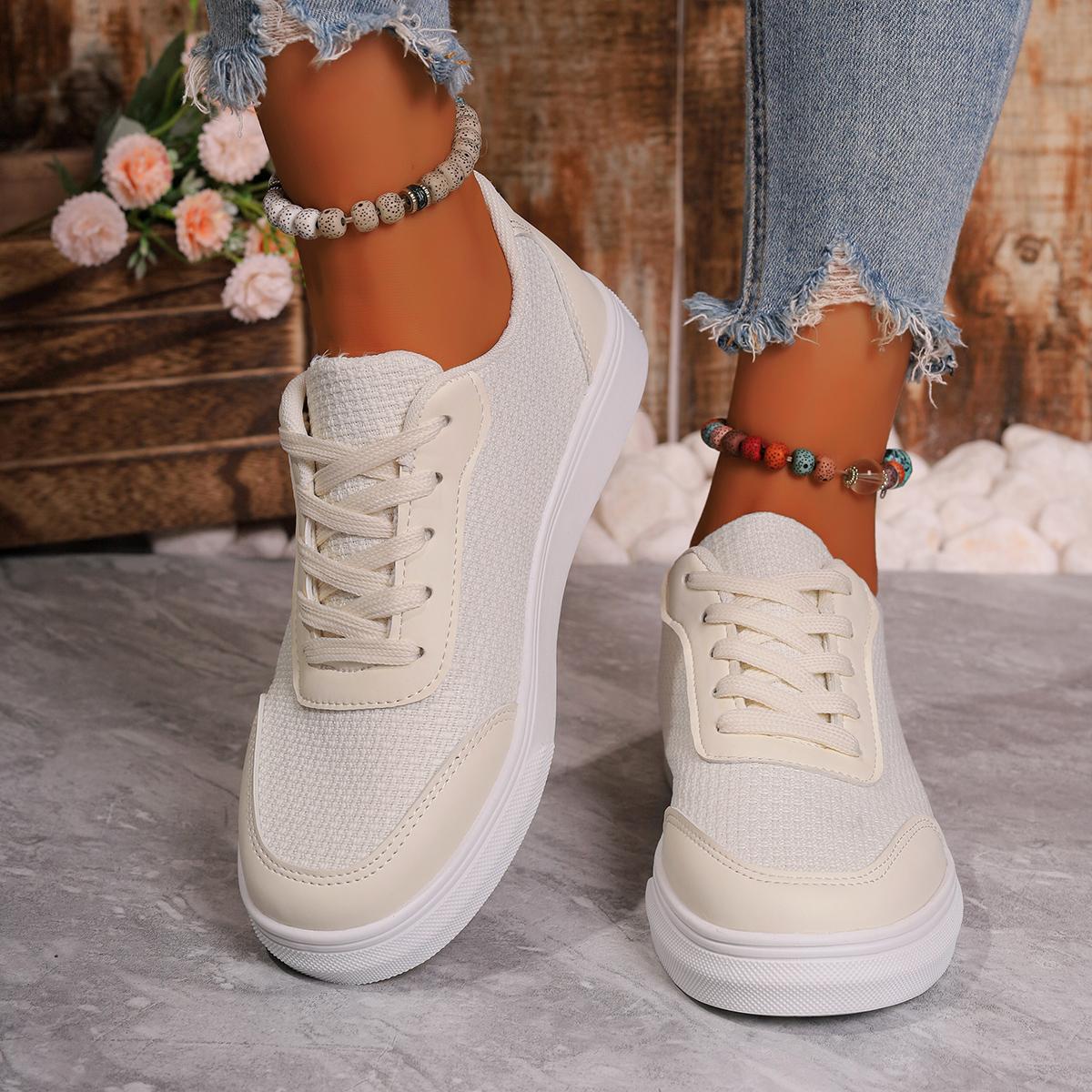 

Fashion Fashion Women s Shoes Front Lace-up Women s Vulcanize Shoes Round Head New Plus Size Comfortable Casual Shoes Size 36-43 36 бежевий