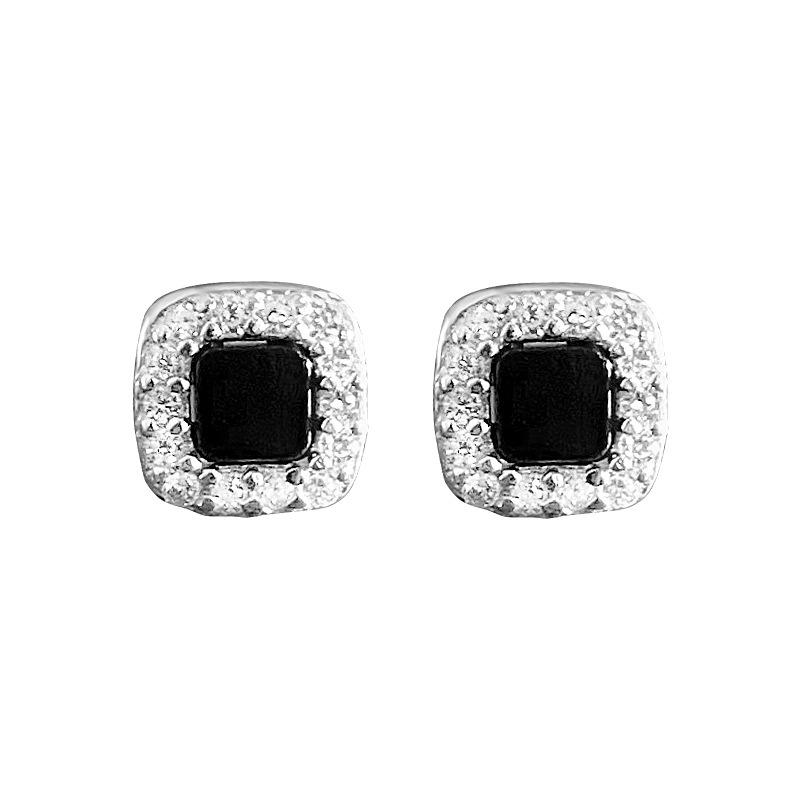 Simple Diamond -shaped Square Earrings Female Light Luxury Small Incense Wind Geometric High -level Sensor Ear Decoration