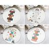 Boy Round Hopscotch Floor Animal Non Slip Round Rug Play Area Mat Beige Children Room