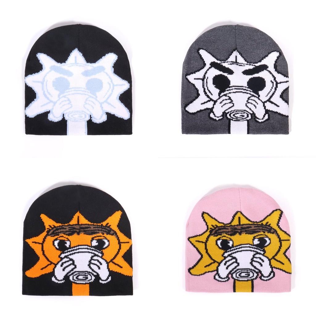Drink Sunflowers Water Pattern Knitted Cap Winter Casual Breathable Fashion