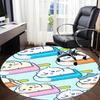 1PC Chiikawa Office Round Area Rug Suitable For Office, Under Office Chairs Bedroom Living Room Home Decor, Room Deco T1224009