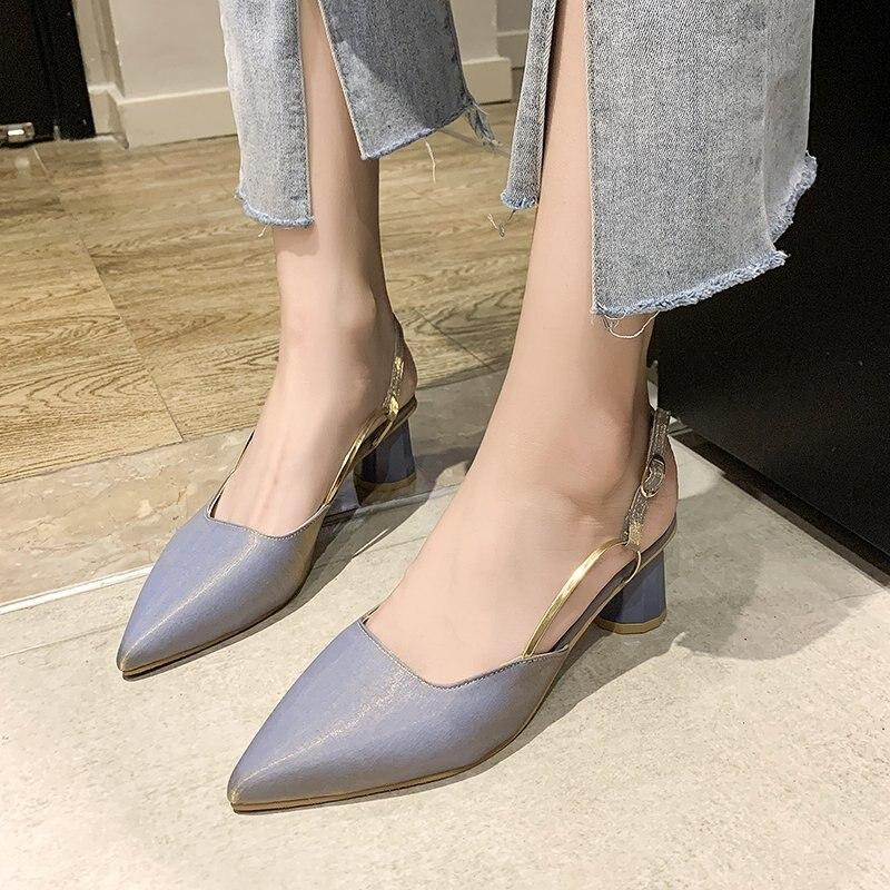 Retro Zapatos de Mujer Bloque Tacones Cerrados Sandalias 2021 Traje de  Verano Femenino Beige Original Chunky Comfort Girls Moda Low Clear comprar  a buen precio — entrega gratuita, reseñas reales con fotos — Joom