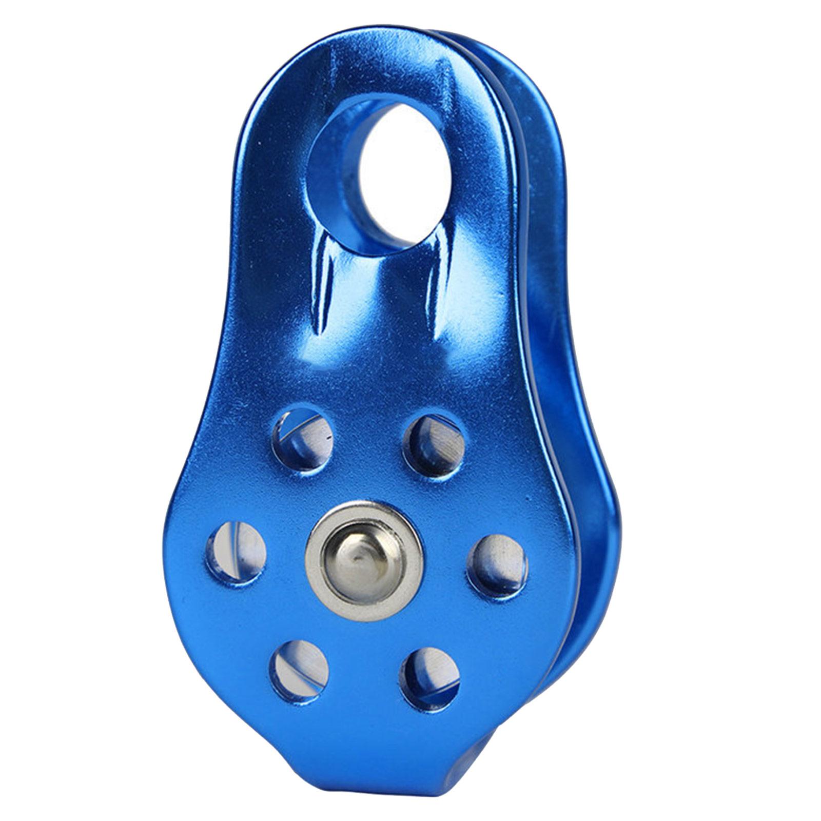 

20KN Climbing Pulley Rescue Pulley Single Sheave Aluminum Alloy Single Pulley for Climbing Caving Mountaineering синий