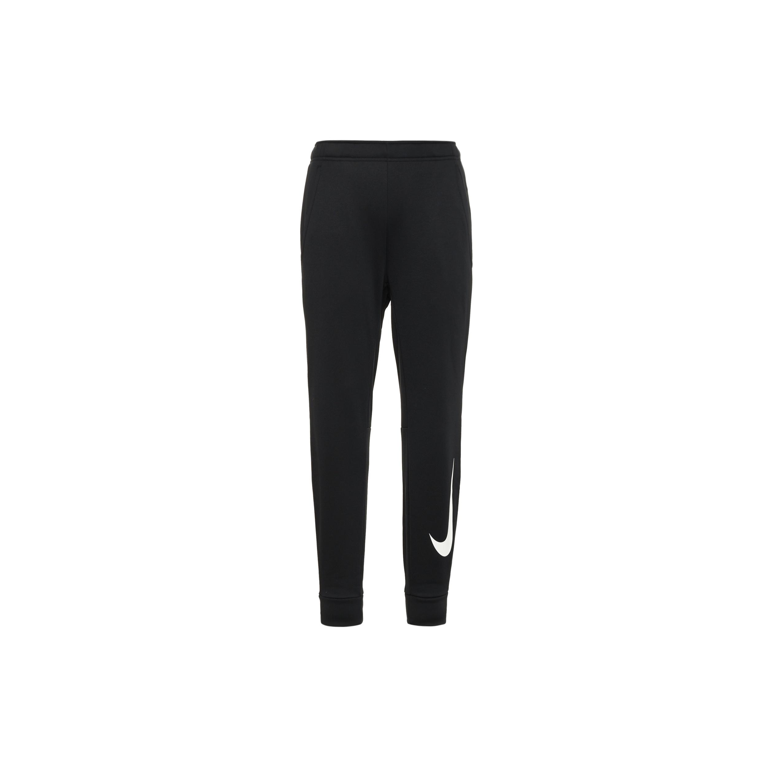 Nike Therma Tapered Swoosh Fleece Lined Sports Training Long Pants Black Men s 932258-010 M