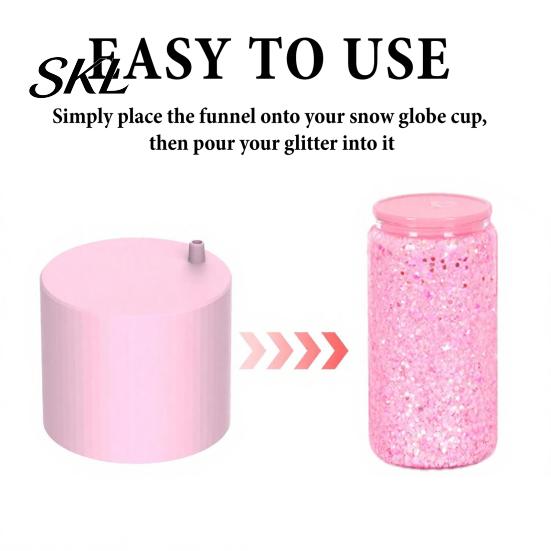 Bicchiere Funnel Glitter Palla di Neve Aggiunta alle Tazze Principianti Stampa 3D Artigiani Fai da Te Strumenti per la Creazione di Tazze Accessori Riempimento Facile