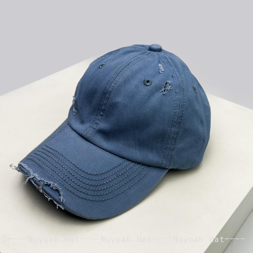 And Women Broken Style Solid Color Vintage Baseball Caps Sun Protection Street Style All-Match Minimalist Peaked Hats Personalized Fashion Casual