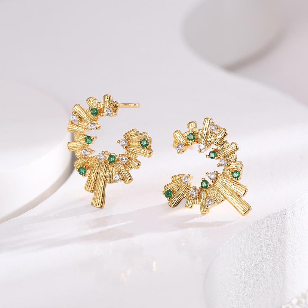 High-End Fashion Geometric Earrings Collection: Electroplated Simple All-Match Commuter Earrings