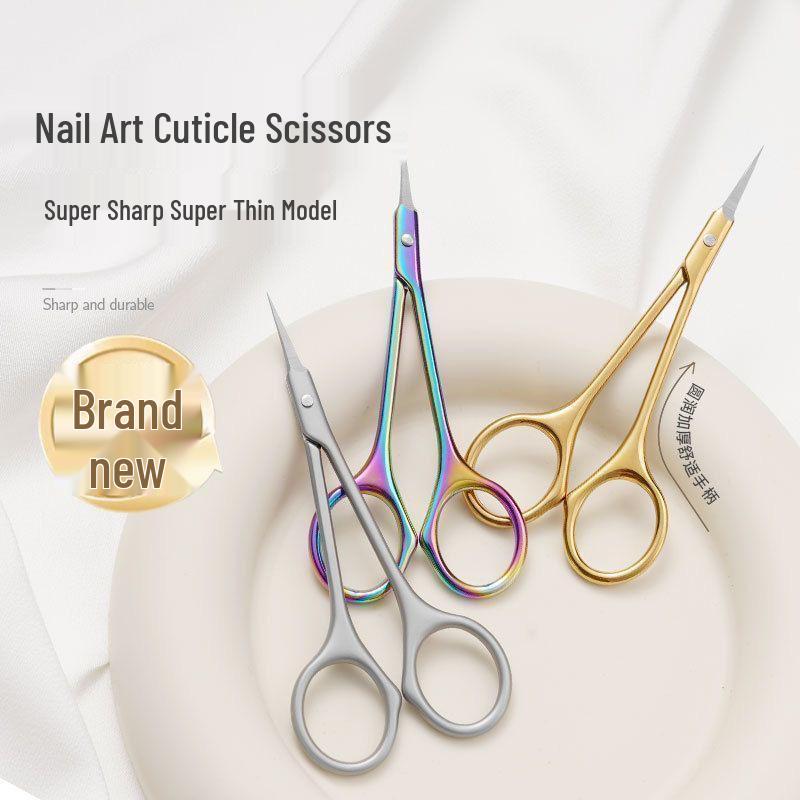Stainless Steel Russian Cuticle Scissors - Portable, Precise Dead Skin Remover