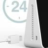 Portable Air Quality Monitor Room Temperature Humidity Meter USB Rechargeable Gas Analyzers Multifunctional 7IN1 Clock for Home Office Digital Display