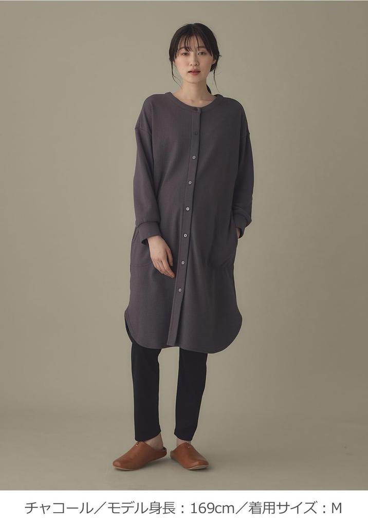 Maternity Open Front Pajamas Waffle Face Fleece Lined Smooth Nightie Long Sleeve Tops Pants Set Prenatal Postnatal Breastfeeding M Charcoal 10479160