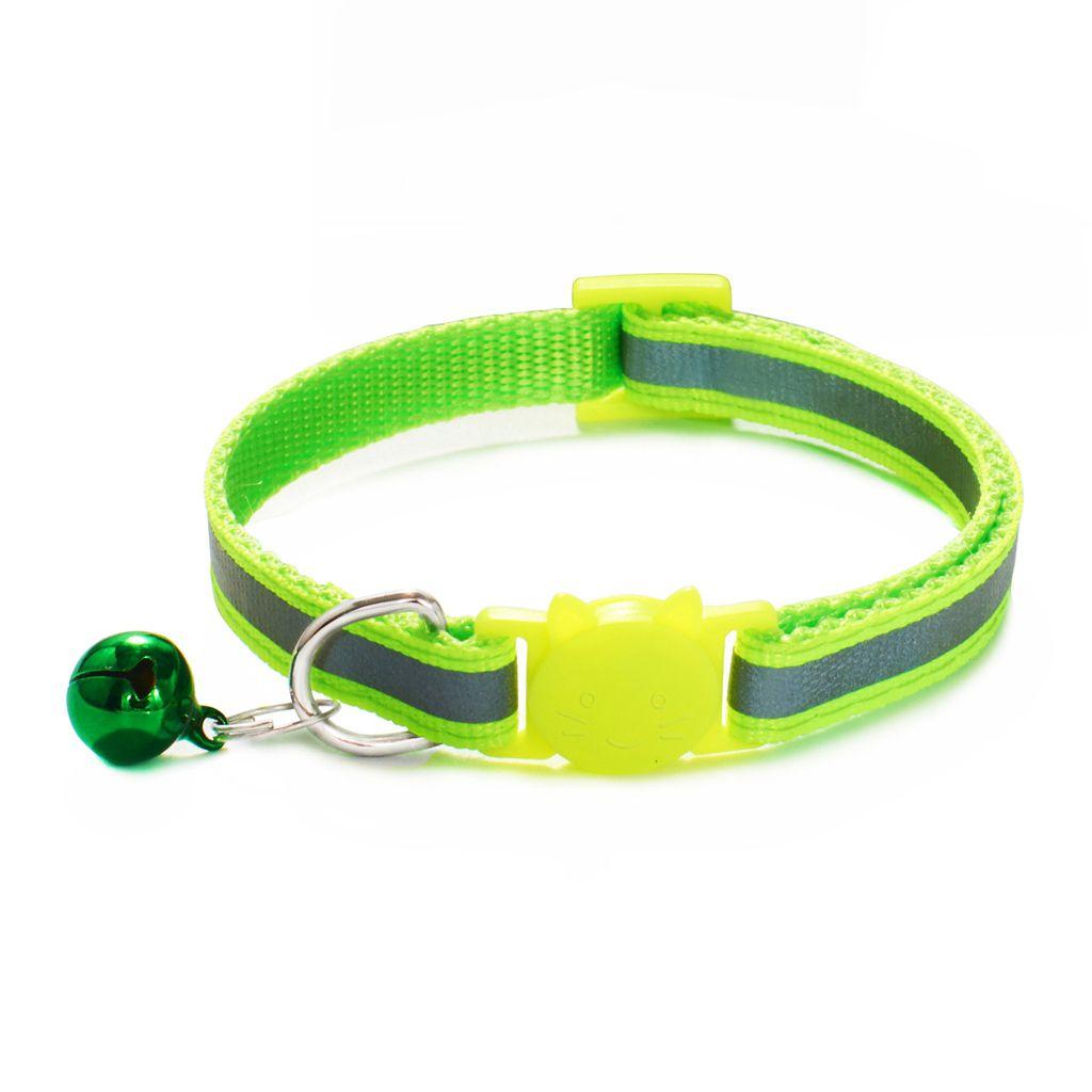 with Bells Adjustable Size Cat Head Pattern Kitten Decor Cat Neck Strap Pet Accessories Cat Collar