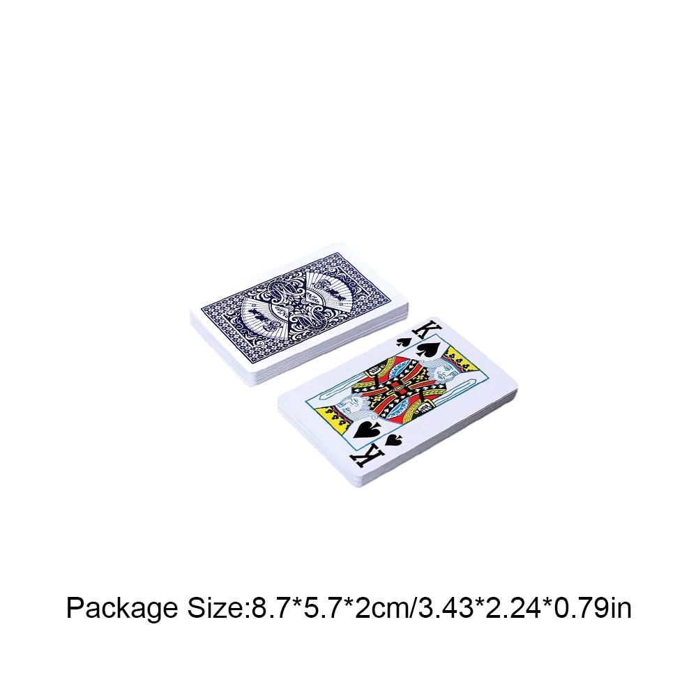 20/1pcs Playing Cards Plastic Coated Paper Deck Poker Cards Funny Family Board Game 54 Cards Waterproof Folding for Adults