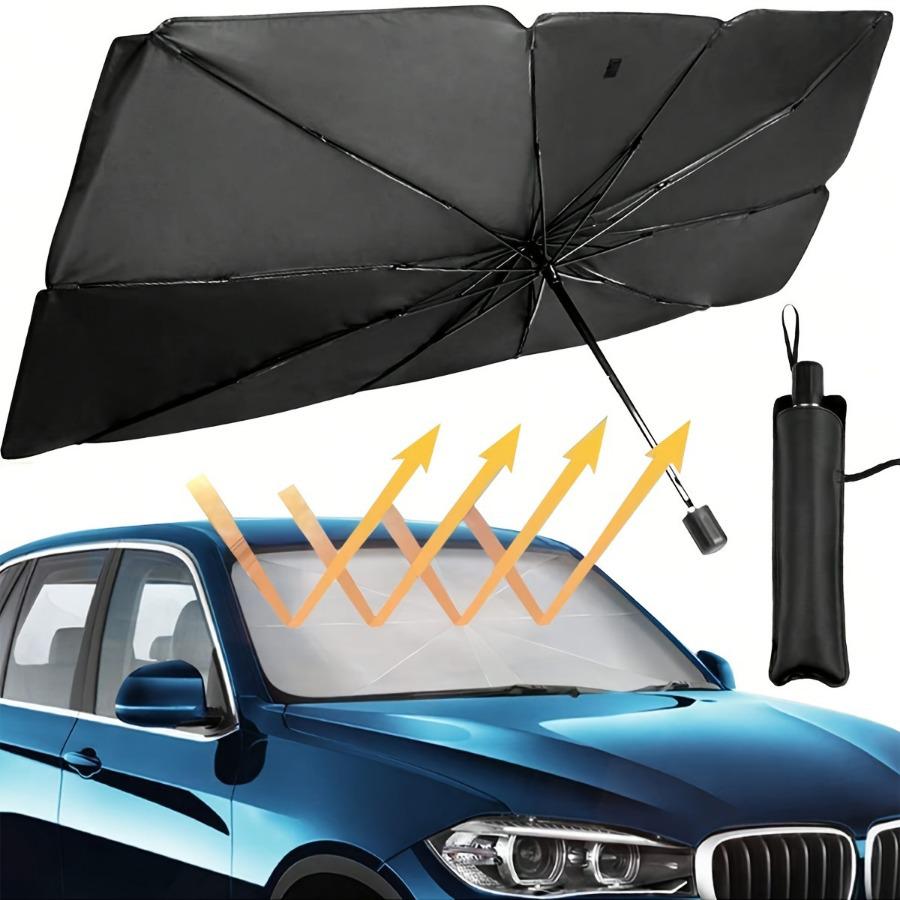 Retractable UV Protection Car Sunshade - Foldable Windshield Umbrella 