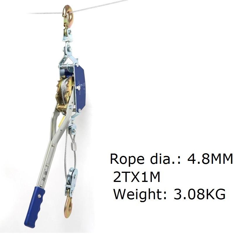 1T-2T Japanese style ratchet cable puller hand steel wire rope winch puller pulling wire grip Industrial grade webbing sling.