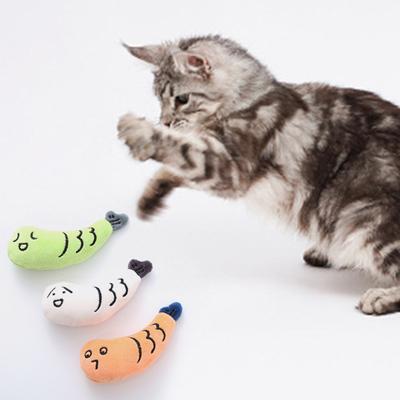 Eco-friendly Wear Resistant Cute Cat Plush Toy Teeth Grinding with Catnip Pet Accessories