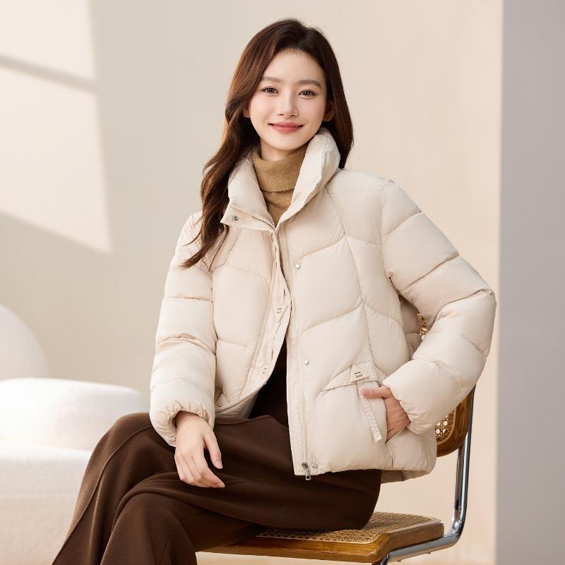 

Cangzhou cotton clothes fashion stand-up collar cotton clothes women s short models new winter small bread clothes thick coat M