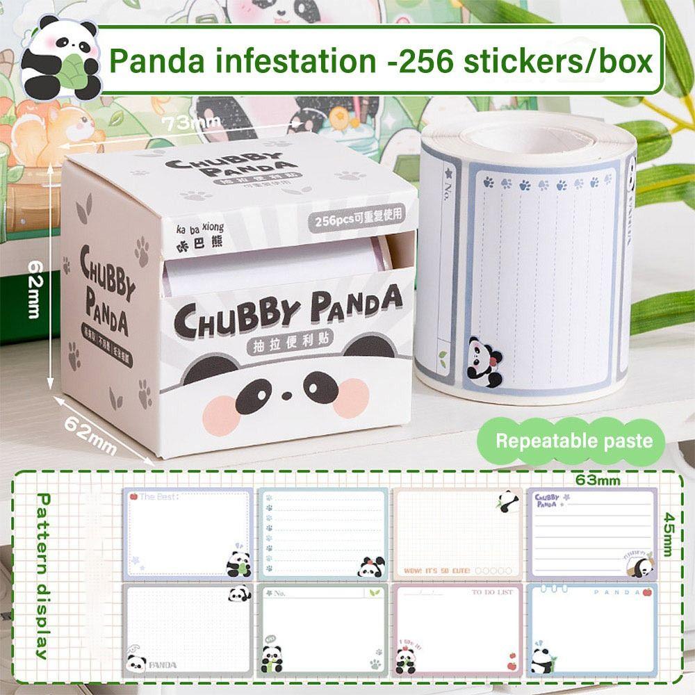 256 PCS/Set DIY Memo Pad Pull-out Design Labels Stickers Sticky Note  School Office Supplies
