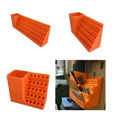 Organizzatore per Punte da Cacciavite su Pannello Perforato Cassetta degli Attrezzi con 20 25 50 10 Scomparti Custodia in Plastica per Fai-da-Te Professionale