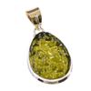 Natural Moldavite Gemstone Handmade 925 Solid Sterling Silver Pendant 1.50" T3N95