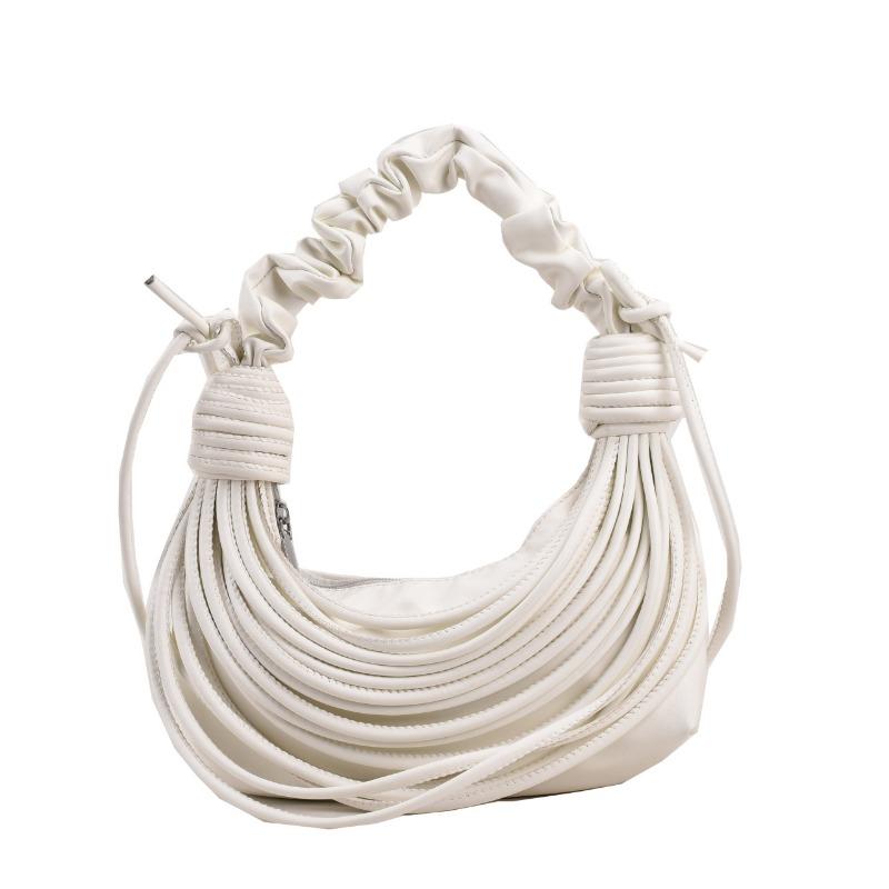 

Bag women s bag summer personality creative new fashion line bundle knotted women s shoulder crossbody armpit arm bag белый