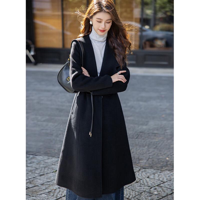 Mocana Women's Double-Faced Wool Long Sleeve Coat