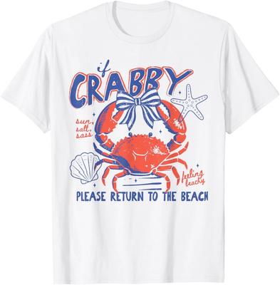 Wenn Krabben-Laune Bitte Zurück zum Strand Sommer Krabbe Passendes Outfit T-Shirt