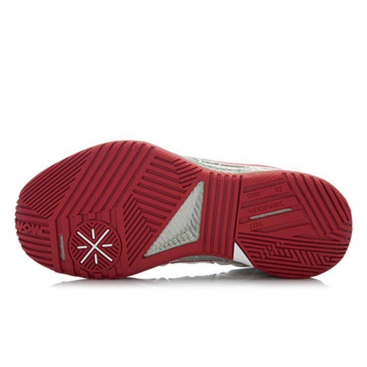 Li Ning WOW 2 '305' Rutschfest Leicht Niedrig geschnitten Basketballschuhe Unisex Weiß Rot ABAJ007-6