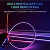 Colorful Car Interior LED Ambient Light: Flowing Acrylic Light Strip for Dashboard