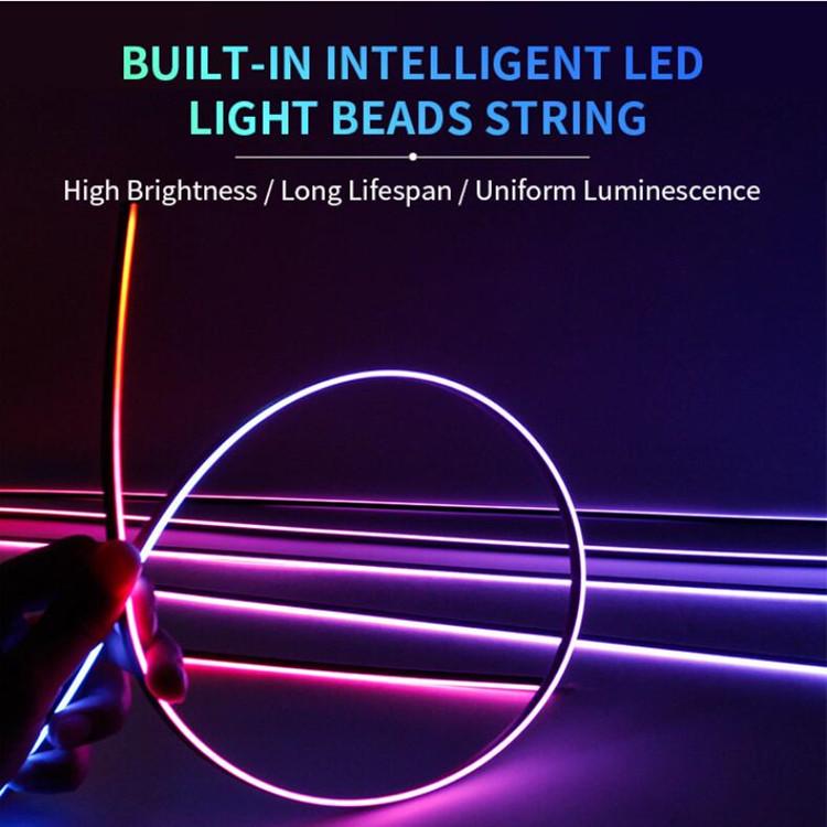 Colorful Car Interior LED Ambient Light: Flowing Acrylic Light Strip for Dashboard