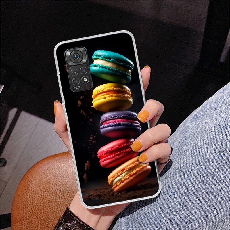 Macaron Ice Cream Cake Doughnut Phone Case For Xiaomi Redmi Note 15 14 13 12S 12 11 Pro Plus 14S 11S 11E 10 10S 11T 5G Personali