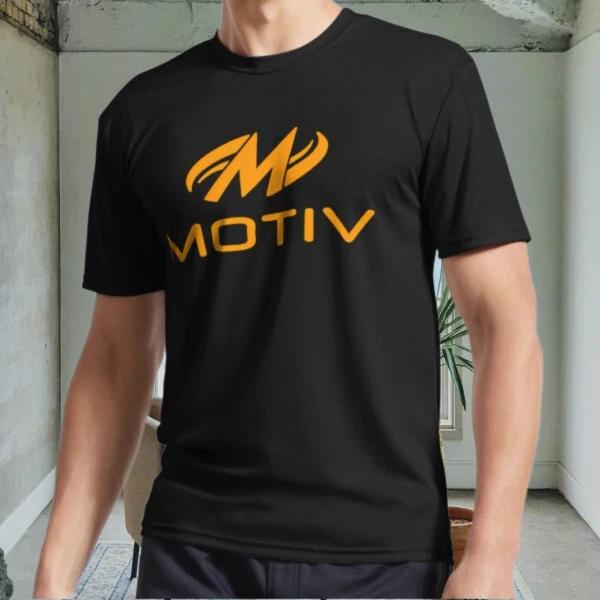 New Motiv Bowling Active Logo Men s Black T shirt Funny Size S to 5XL 3XL