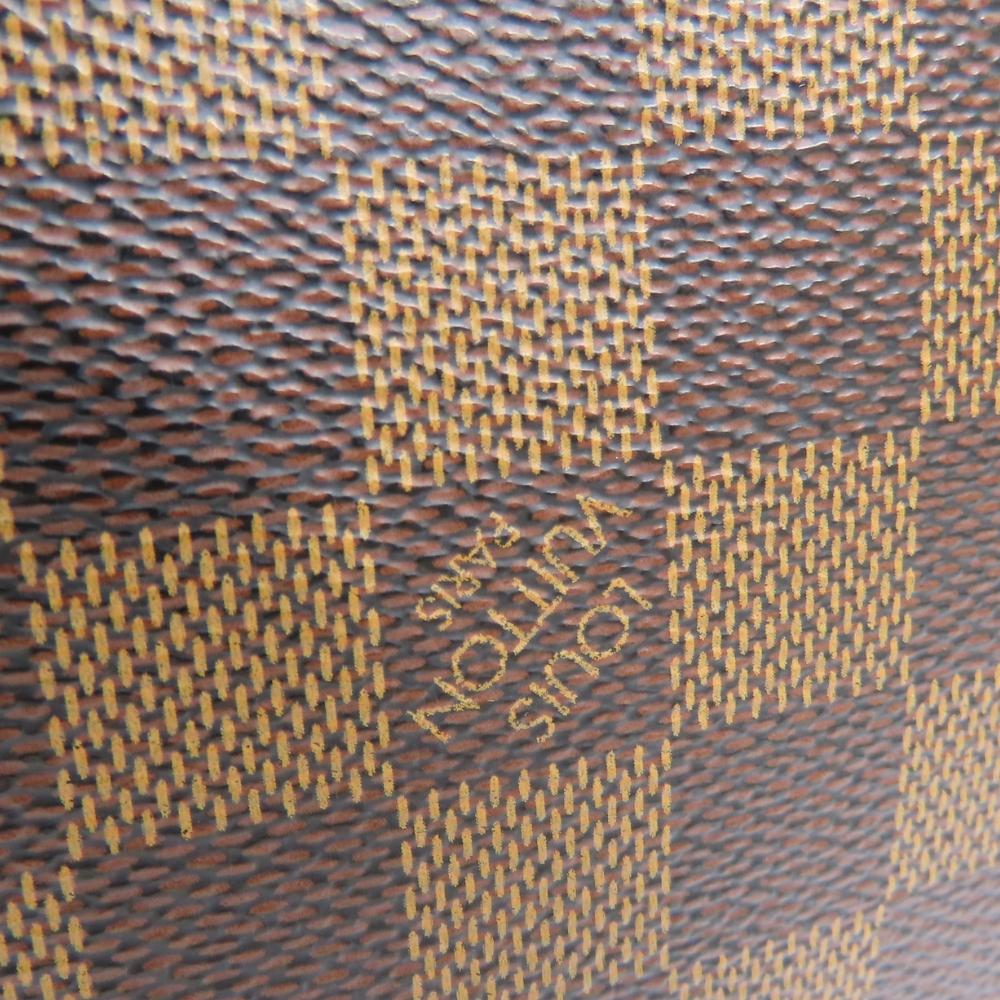 Used LOUIS VUITTON Clutch Bag Saint Louis N51993 Damier/leather Ebene Brown Business Bag