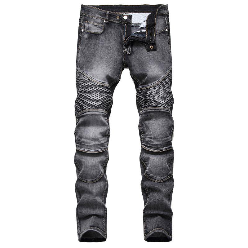 Vīriešu savārstījums Vintage Biker Džinsi Hip
