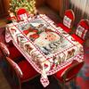 Vintage Christmas Tablecloth New Year 2026 Santa Claus Table Cover Christmas Party Table Decorations for Home 2026 Gifts Navidad