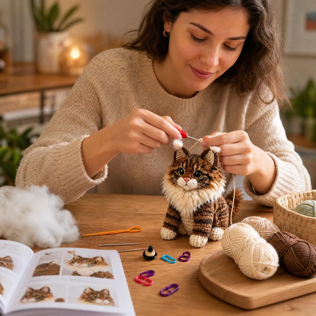 Animal Crochet Kit for Beginners, Lover Gift, Decoration Set