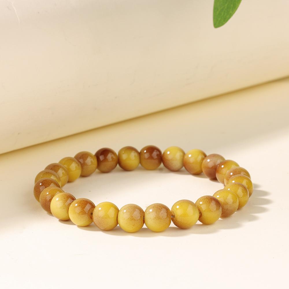 Imitation Golden Tiger Eye Beaded Bracelet Fortune Bracelet Men and Women