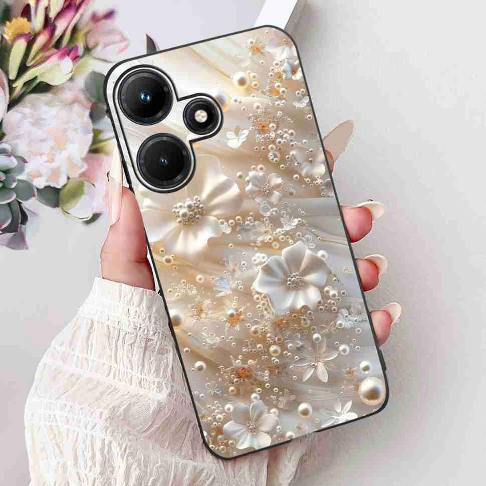 For Infinix Hot 30i 6.56" Case Tiger Luxury Flower Butterfly Silicone Soft Black Cover For Infinix Hot30i 30I X669C Phone Cases