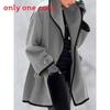 Classic Womens Wool Coat With Solid Color And Button Design For Autumn Winter Casual Wear